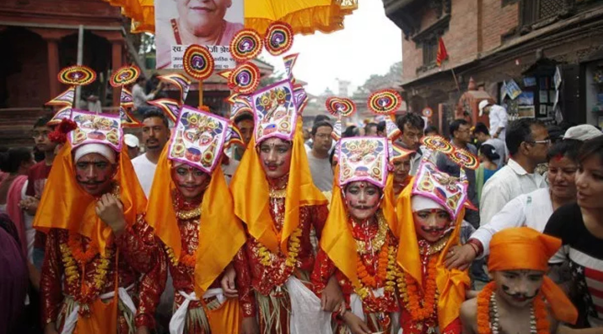 गाईजात्रा अघि नै बाजाको धुनबाट भक्तपुर गुञ्जायमान