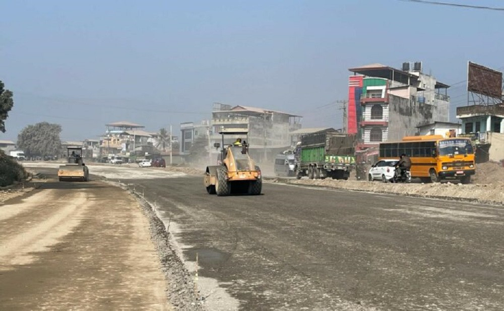 नारायणघाट-बुटवल सडक विस्तारले गति लिँदै, १८ स्थानमा यसरी हुँदैछ काम