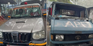 वीरगञ्ज बजारमा छापा मार्दा तीन सशस्त्र प्रहरी घाइते, दुईवटा गाडीमा क्षति